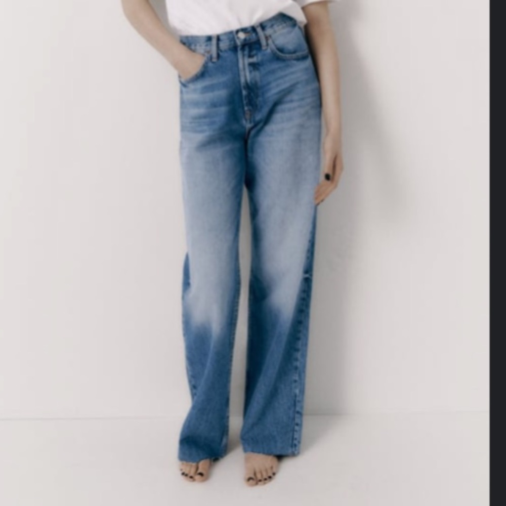 Zara high rise leg jeans
